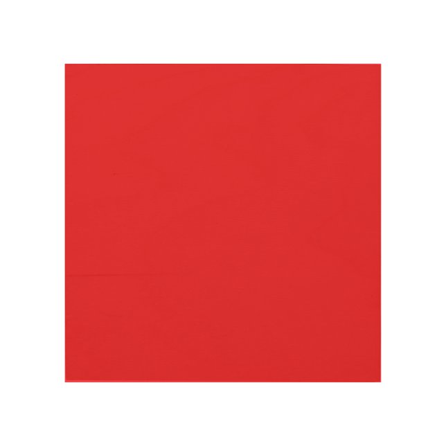 Solid Red Background  Wood Wall Art (Front)