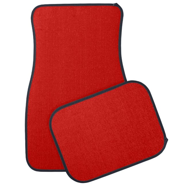 Solid Red Car Floor Mat (Set)