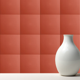 Solid red damask ceramic tile