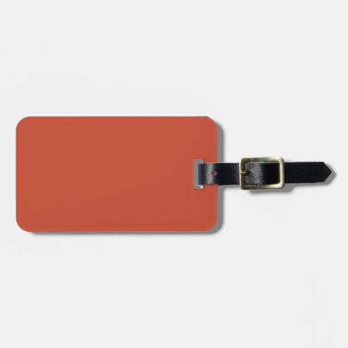 Solid red damask luggage tag