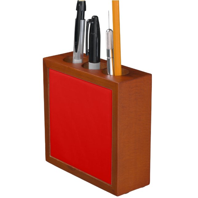 Solid Red Desk Organizer (In Situ)