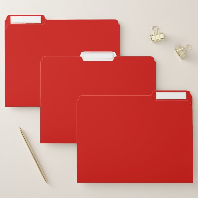 Solid Red File Folder (Set)