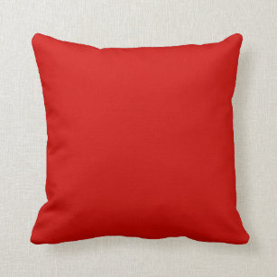 Solid red fire brick tamarillo cherry red throw pillow