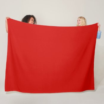 Solid Red Fleece Blanket by kahmier at Zazzle