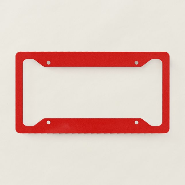 Solid Red License Plate Frame (Front)