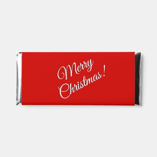 Solid Red Merry Christmas Hershey Bar Favors