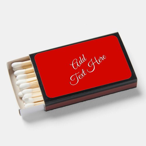 Solid Red Merry Christmas Year Matchboxes