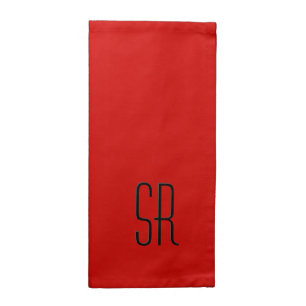 Solid Red Monogram Cloth Napkin