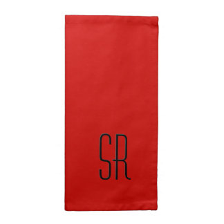 Solid Red Monogram Cloth Napkin
