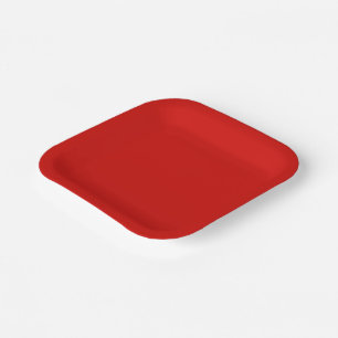 Solid Red Paper Plates