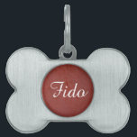 Solid Red Pet Tag<br><div class="desc">Solid Red</div>