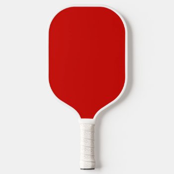 Solid Red Pickleball Paddle by kahmier at Zazzle