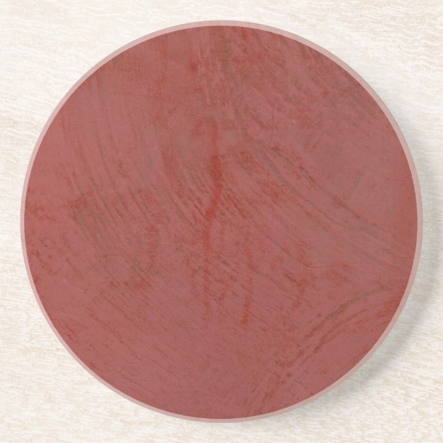 Solid Red Sandstone Coaster (Front)