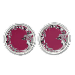 Solid Red Wine Cufflinks