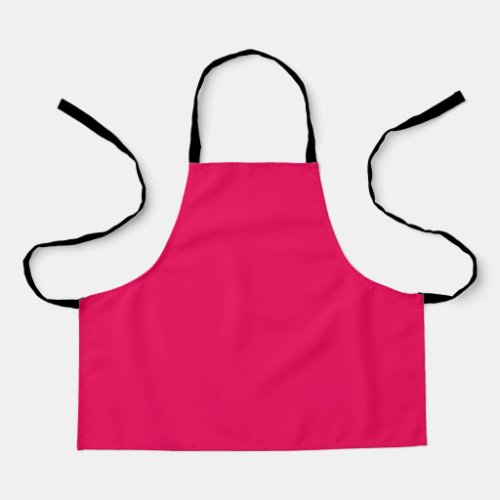 Solid reddish bright hot pink apron