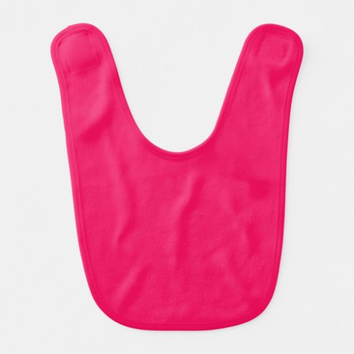 Solid reddish bright hot pink baby bib