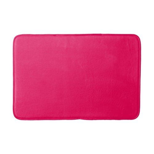 Solid reddish bright hot pink bath mat