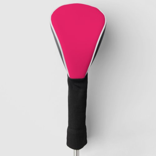 Solid reddish bright hot pink golf head cover