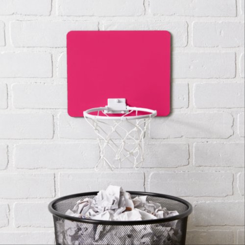 Solid reddish bright hot pink mini basketball hoop