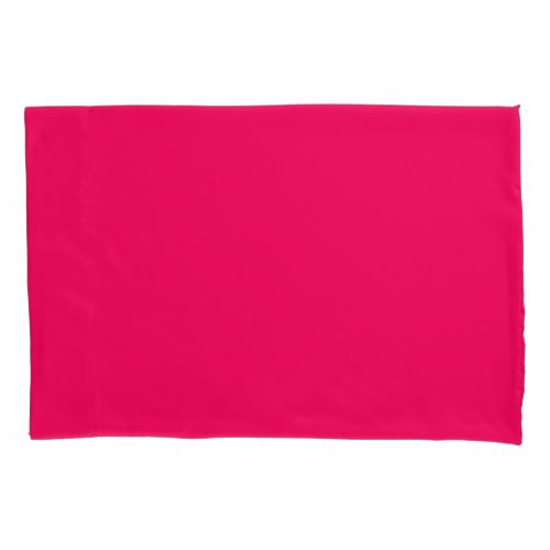 Solid reddish bright hot pink pillow case