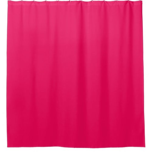 Solid reddish bright hot pink shower curtain