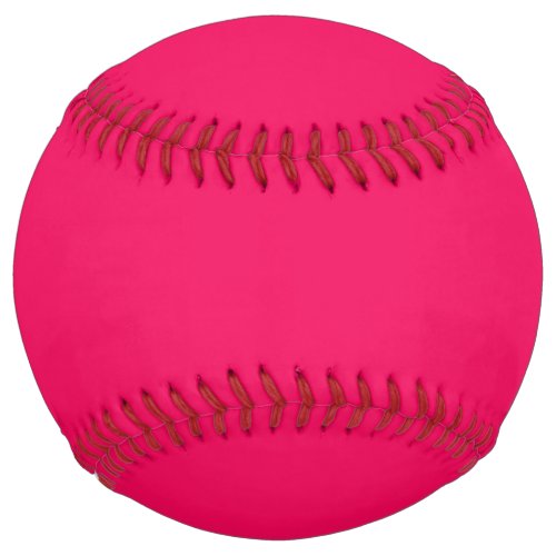 Solid reddish bright hot pink softball
