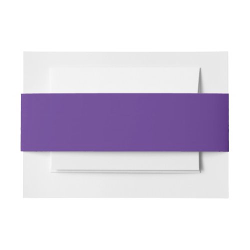 Solid rich purple violet invitation belly band