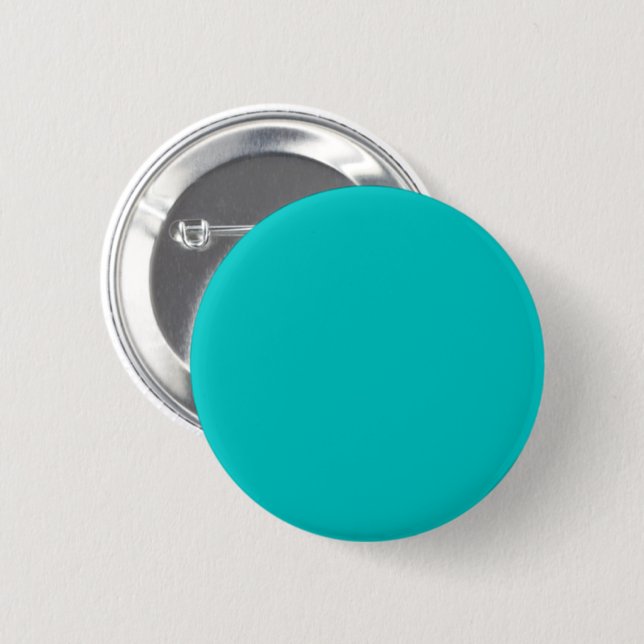 Solid robins egg blue turquoise light sea green button (Front & Back)