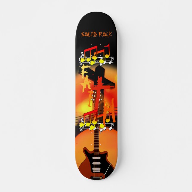 SOLID ROCK FAITH SKATEBOARD DECK (Front)