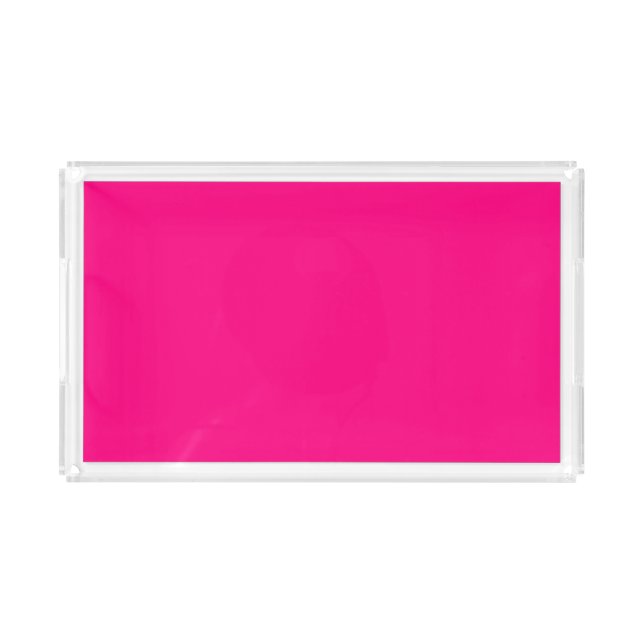 Solid rose deep pink acrylic tray (Front)