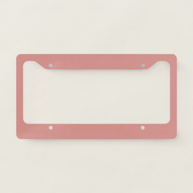 Solid Rose Gold Color Modern License Plate Frame (Front)