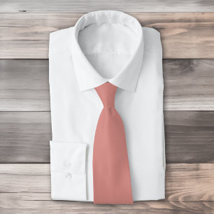 Solid Rose Gold Color Modern Neck Tie