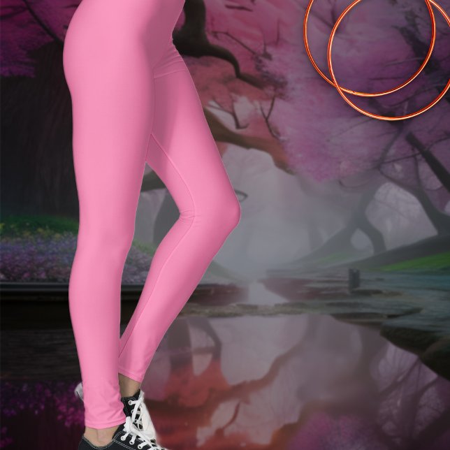 Solid Rose Pink Leggings (Creator Uploaded)