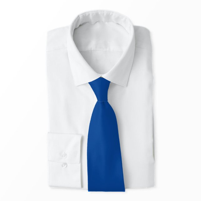Solid Royal Blue Classic Elegant Plain Monochrome Neck Tie (This solid royal blue tie is classic, elegant and fashion-forward. Great for grooms/wedding parties.)