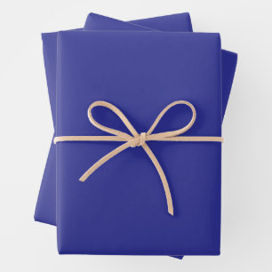 Solid royal blue wrapping paper with a smooth