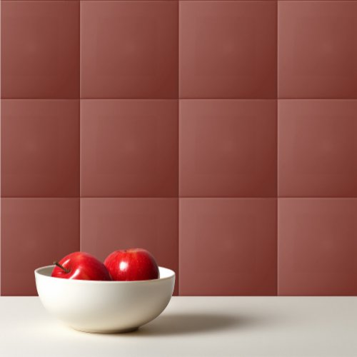 Solid russet brown ceramic tile