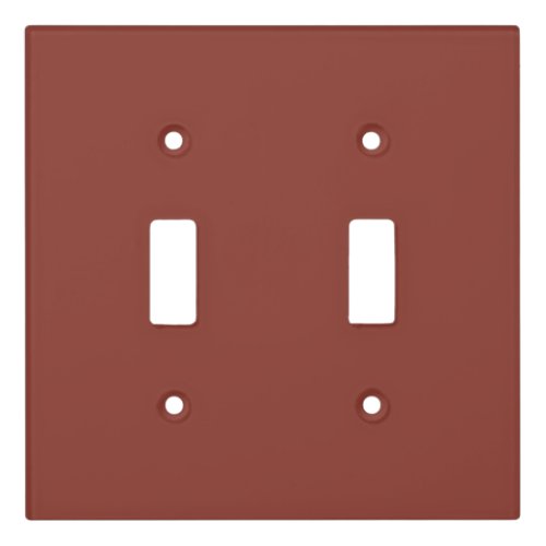 Solid russet brown light switch cover
