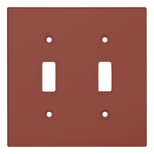 Solid russet brown light switch cover (Front)