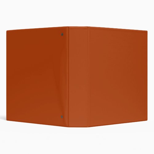 Solid rust brown 3 ring binder