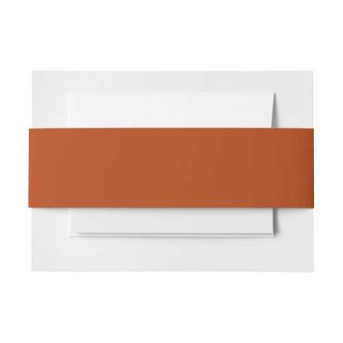 Solid rust brown invitation belly band