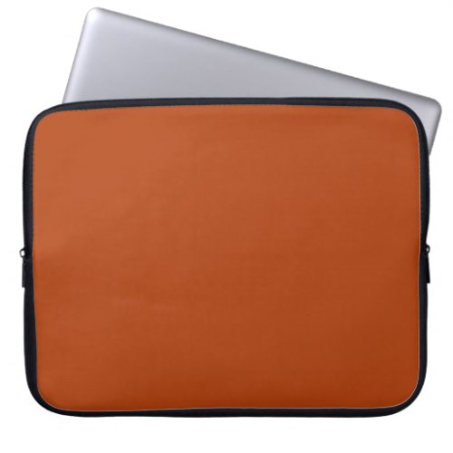 Solid rust brown laptop sleeve