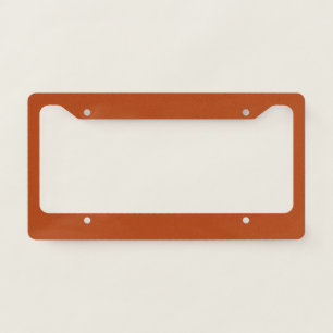 Solid rust brown license plate frame