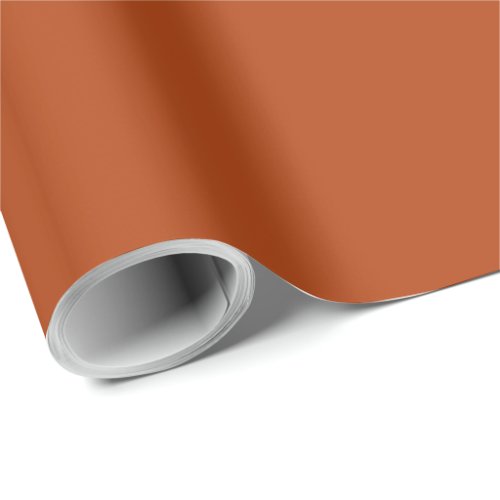 Solid rust brown wrapping paper