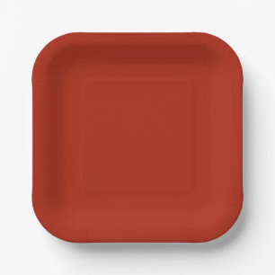 Solid Rust Red Paper Plates for Any Event
