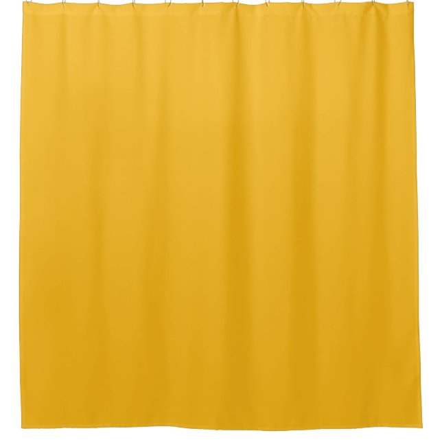 Solid Saffron Yellow Shower Curtain (Front)