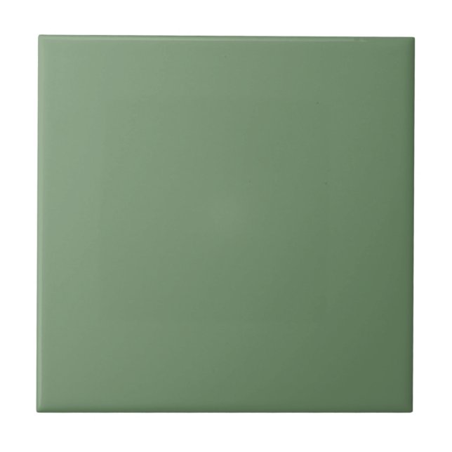 Solid Sage Green Ceramic Tile (Front)