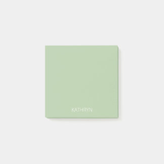 solid sage green natural post-it notes