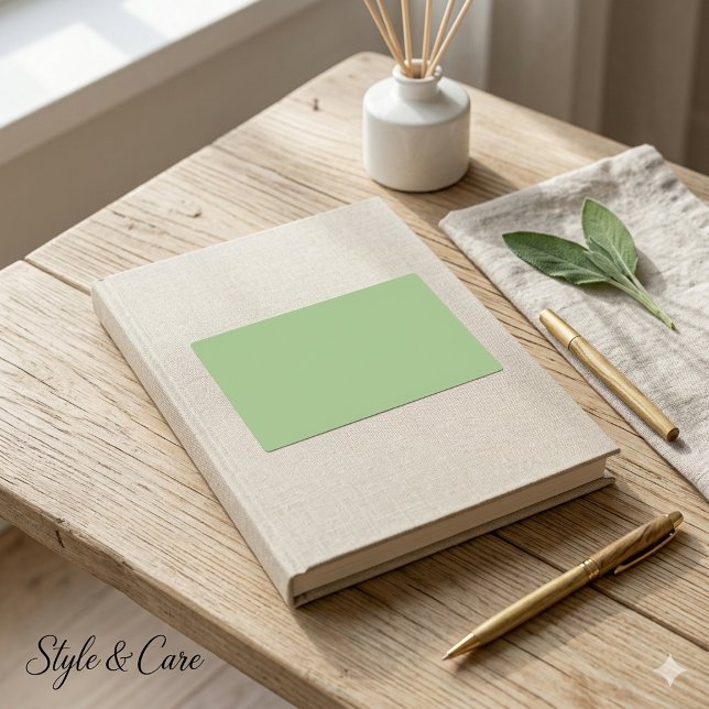 Solid Sage Green Rectangle Stickers (Solid Sage Green Rectangle Stickers)