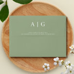 Solid Sage Green Wedding 5x7 Envelope<br><div class="desc">A solid green 5x7 envelope with a white lining. This elegant and modern envelope is a classy way to send wedding invitations.</div>