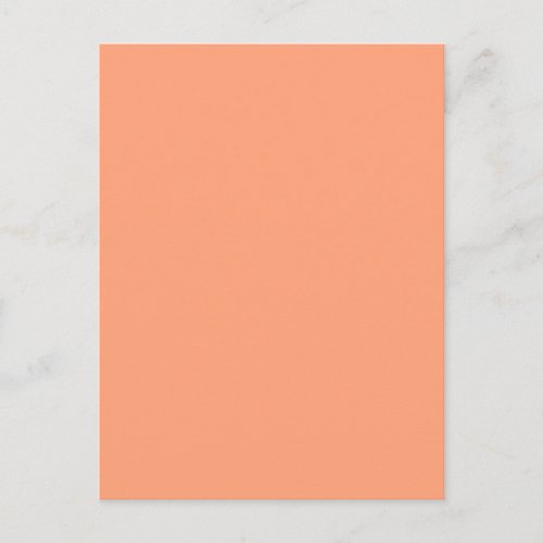 Solid Salmon Pink color background customizable Postcard